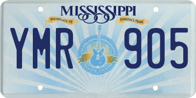 MS license plate YMR905