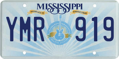 MS license plate YMR919