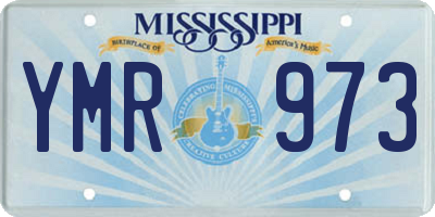MS license plate YMR973