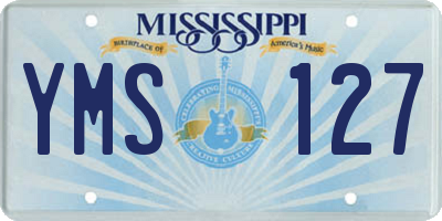 MS license plate YMS127