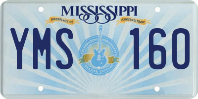 MS license plate YMS160