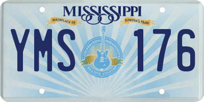 MS license plate YMS176