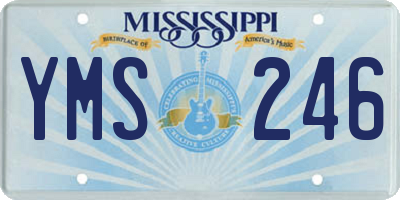 MS license plate YMS246