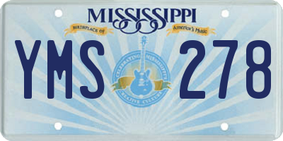 MS license plate YMS278
