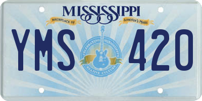 MS license plate YMS420