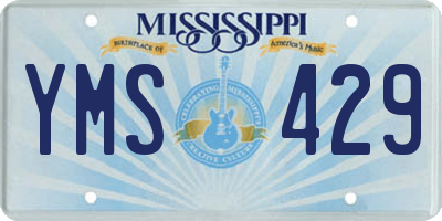 MS license plate YMS429