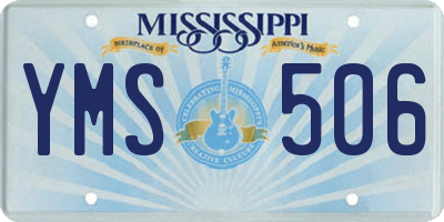 MS license plate YMS506