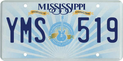 MS license plate YMS519
