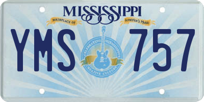 MS license plate YMS757