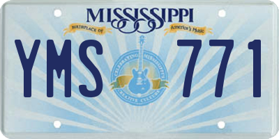 MS license plate YMS771