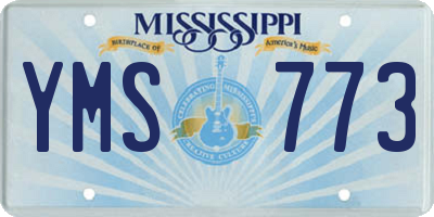 MS license plate YMS773