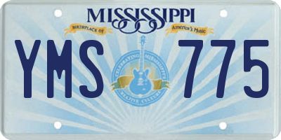 MS license plate YMS775