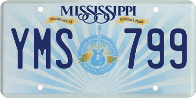 MS license plate YMS799