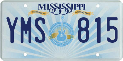 MS license plate YMS815