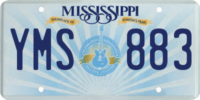 MS license plate YMS883