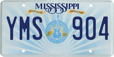 MS license plate YMS904