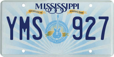 MS license plate YMS927