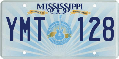 MS license plate YMT128