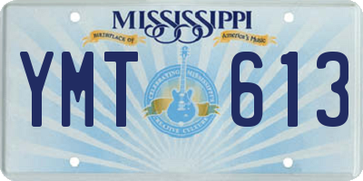 MS license plate YMT613
