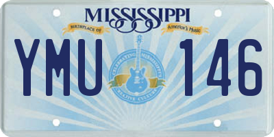 MS license plate YMU146