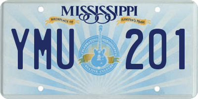 MS license plate YMU201