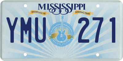 MS license plate YMU271