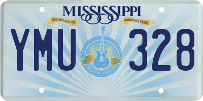 MS license plate YMU328