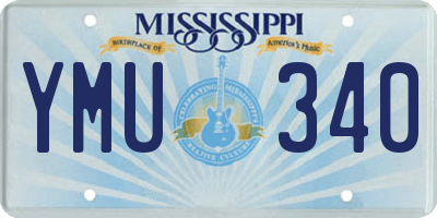 MS license plate YMU340