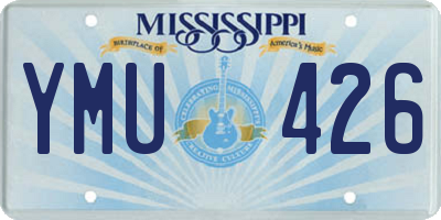 MS license plate YMU426