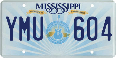 MS license plate YMU604