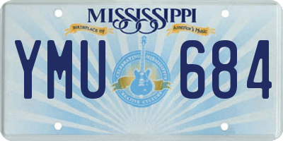 MS license plate YMU684
