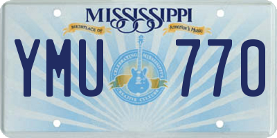 MS license plate YMU770