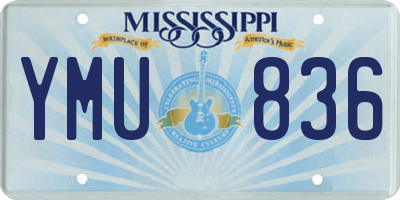 MS license plate YMU836