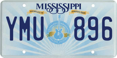 MS license plate YMU896
