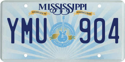 MS license plate YMU904