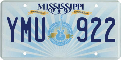 MS license plate YMU922