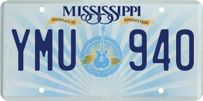 MS license plate YMU940