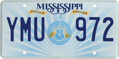 MS license plate YMU972
