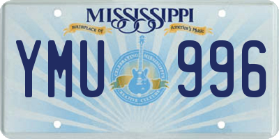 MS license plate YMU996