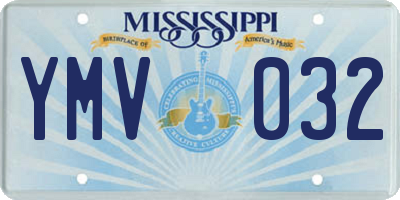 MS license plate YMV032