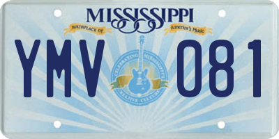 MS license plate YMV081