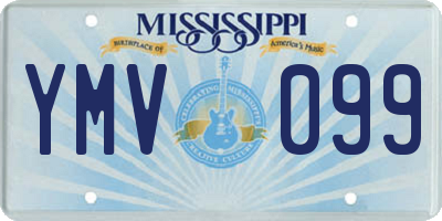 MS license plate YMV099