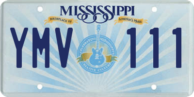 MS license plate YMV111