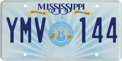 MS license plate YMV144