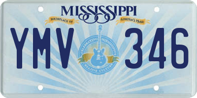 MS license plate YMV346