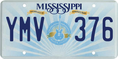 MS license plate YMV376