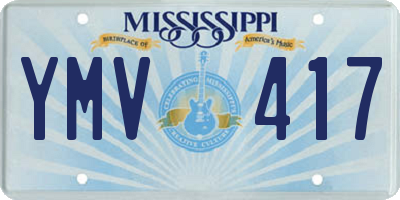 MS license plate YMV417