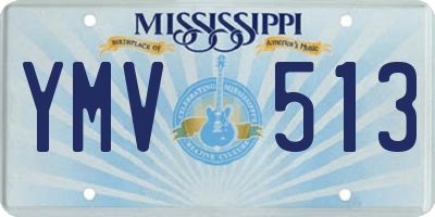 MS license plate YMV513