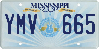 MS license plate YMV665