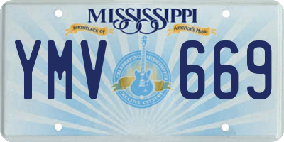 MS license plate YMV669